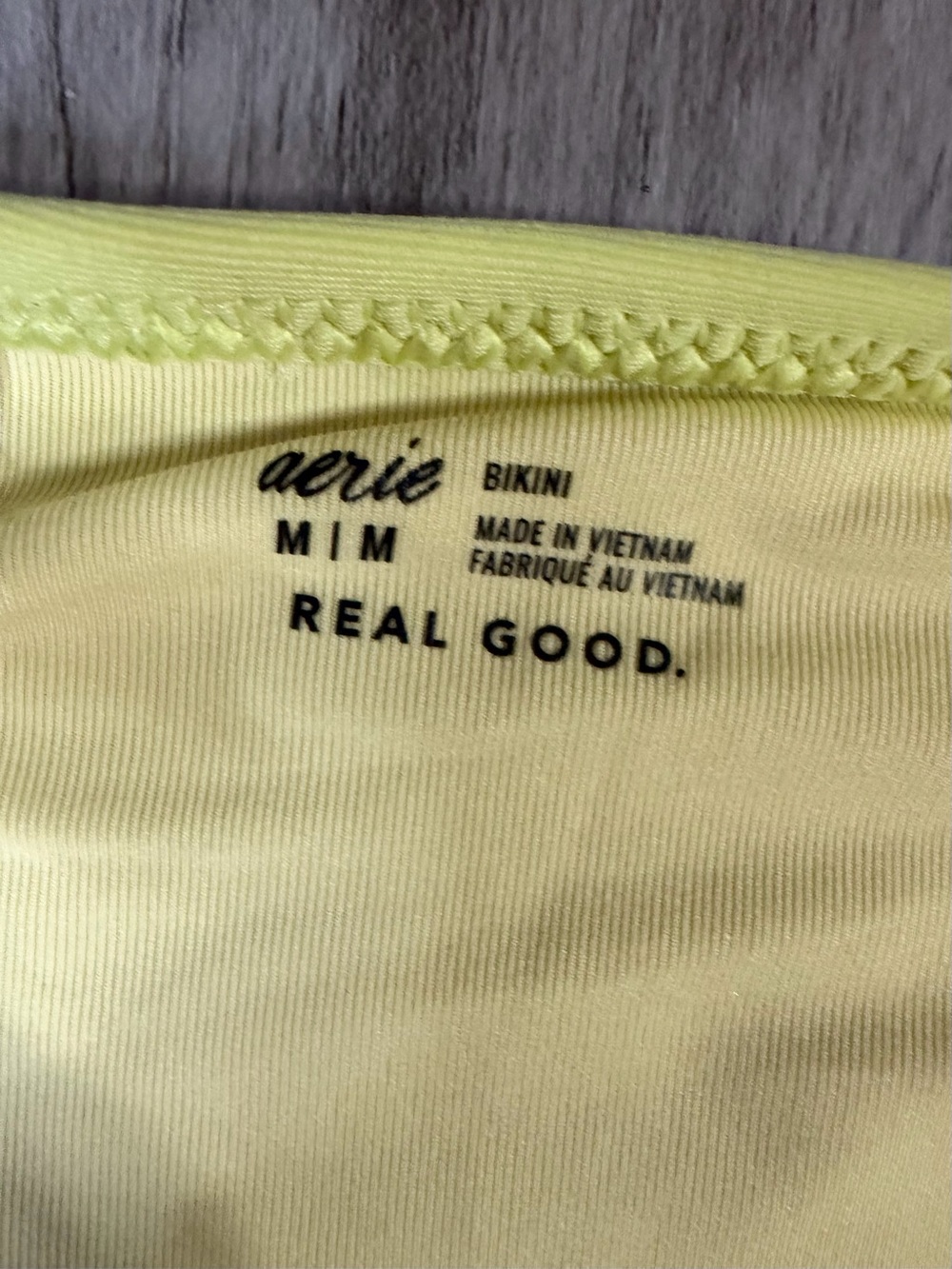 Aerie light lime green tie side Solid Bikini Swim Bottom Regular Size M nwot - Picture 2 of 5
